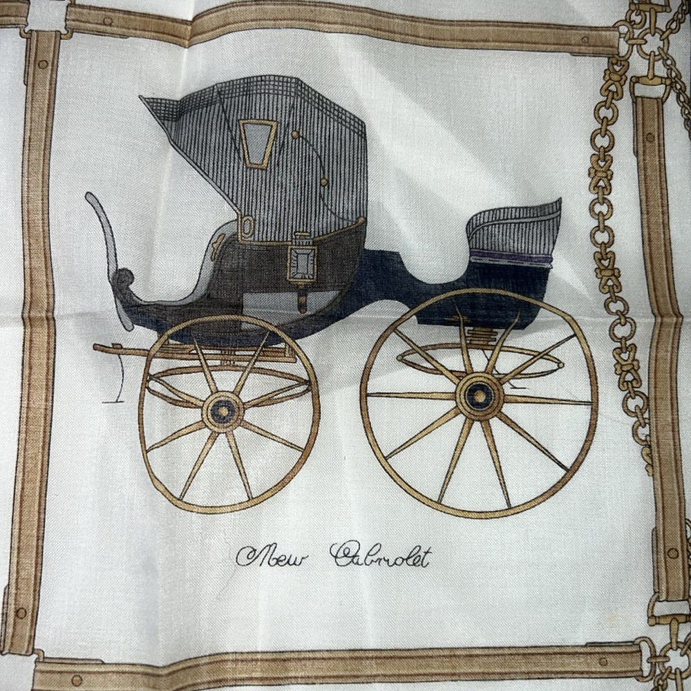 CELINE scarf square horse and carriages and chariots - Picture 12 of 17